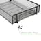 Mind Reader 2 Pack Black Stackable Metal Mesh Organizer